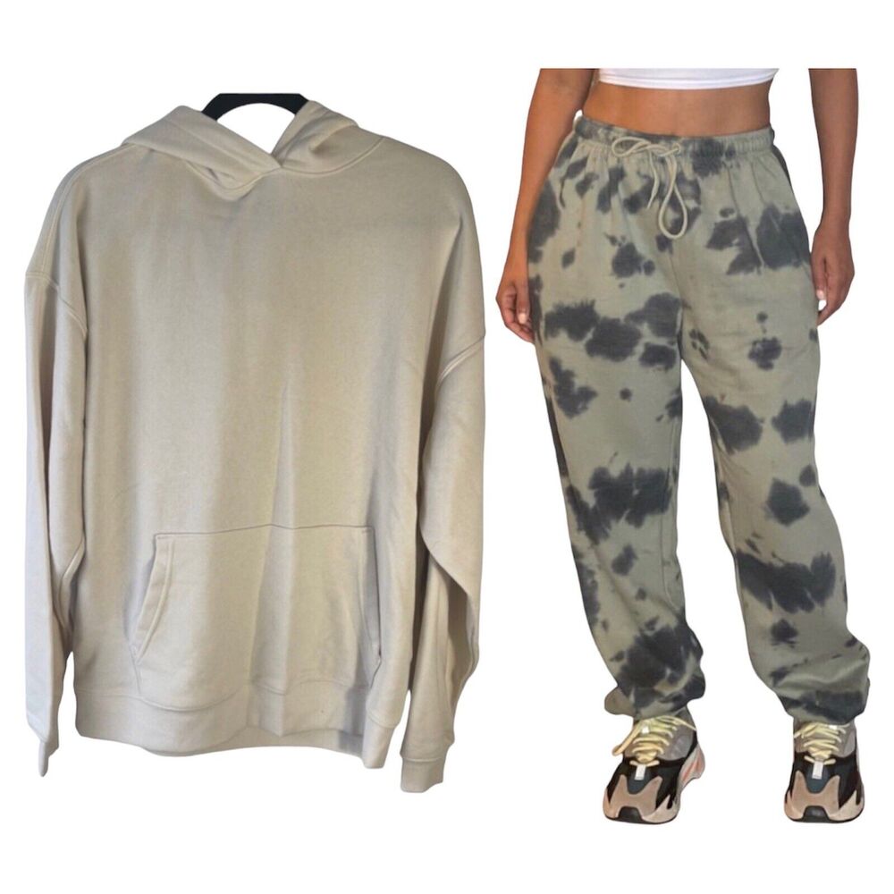 Men's Women’s AutumnWinter PatternCasual Two-PieceSet HoodedSweatshirt Pants Set - Picture 5 of 16